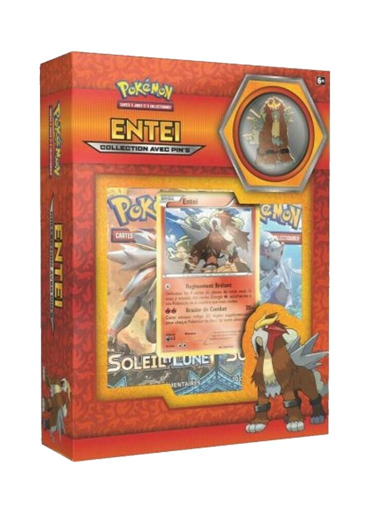 Coffret Pokémon Entei Pin's FR scellé - 2 BOOSTERS - FR