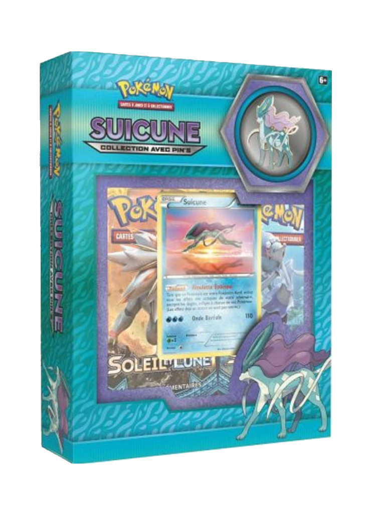 Coffret Pokémon Suicune Pin's FR scellé - 2 BOOSTERS - FR