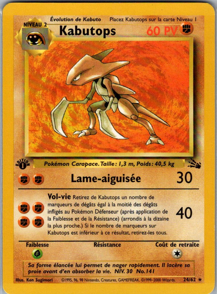 Kabutops- Fossile- Edition 1- FR
