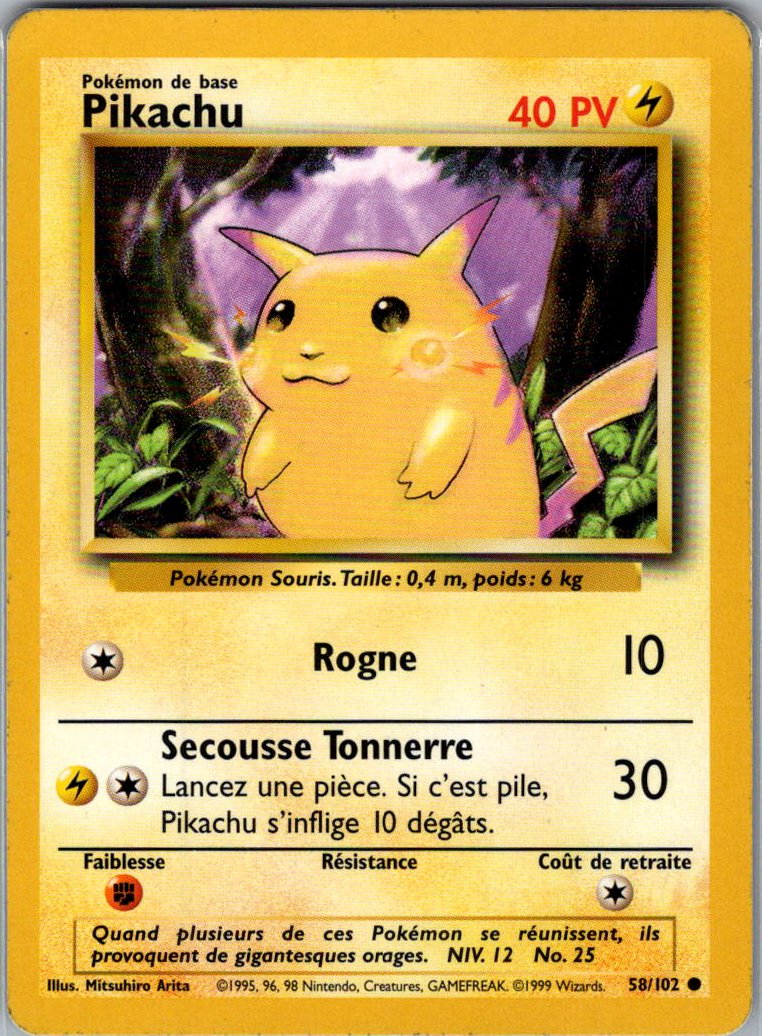 Pikachu - Set de base - Edition 2 - FR