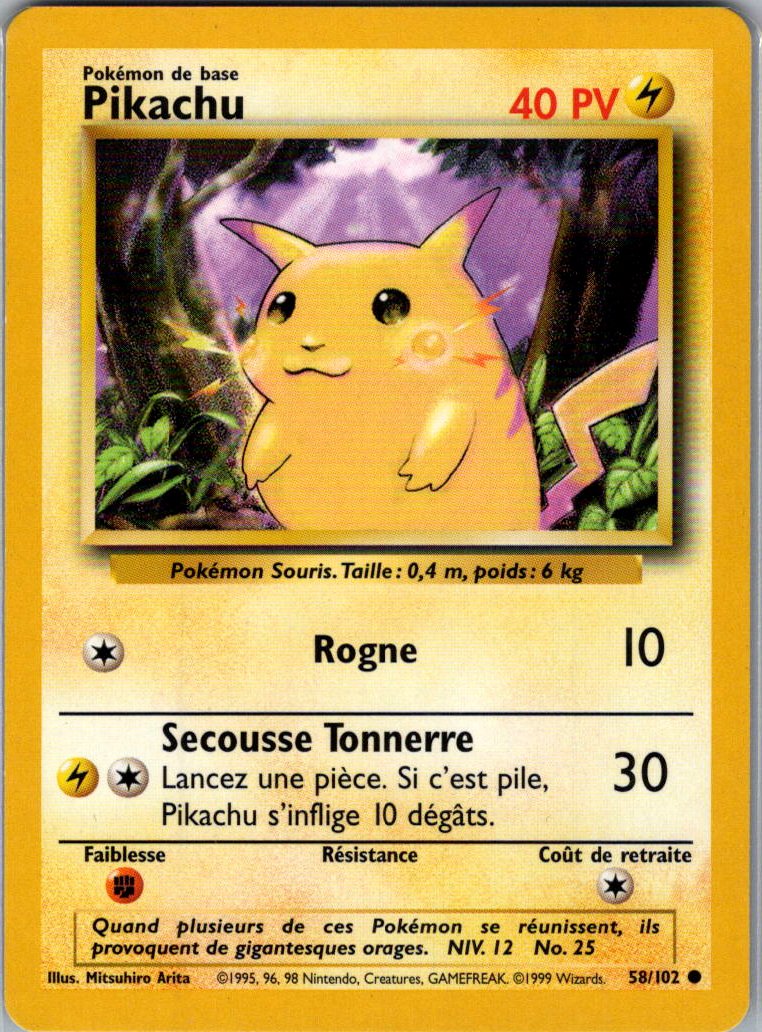 Pikachu - Set de base - Edition 2 - FR