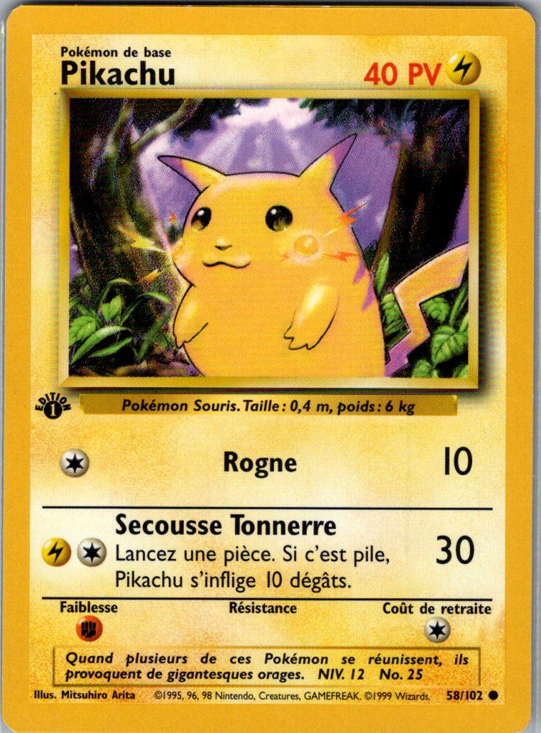 Pikachu - Set de base - Edition 1 - FR