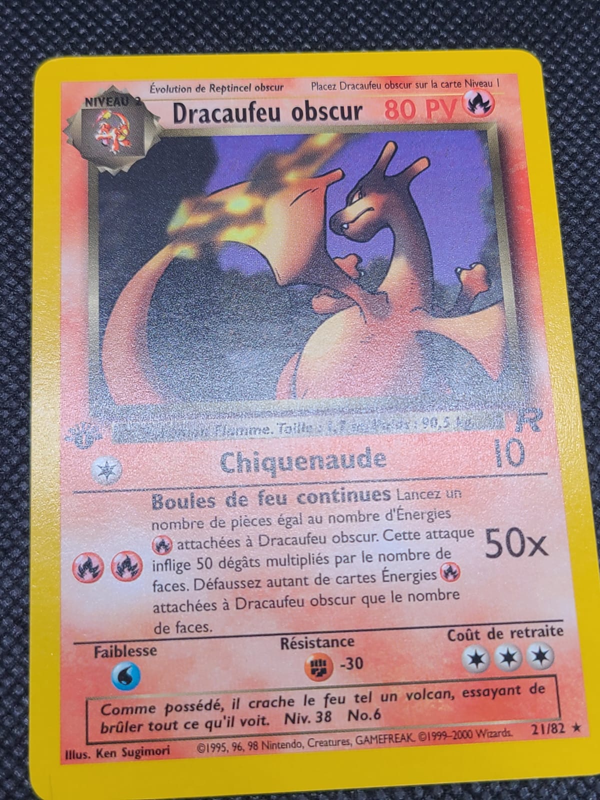 Dracaufeu obscur - EXC -  Non Holo - ROCKET - Edition 1 - FR