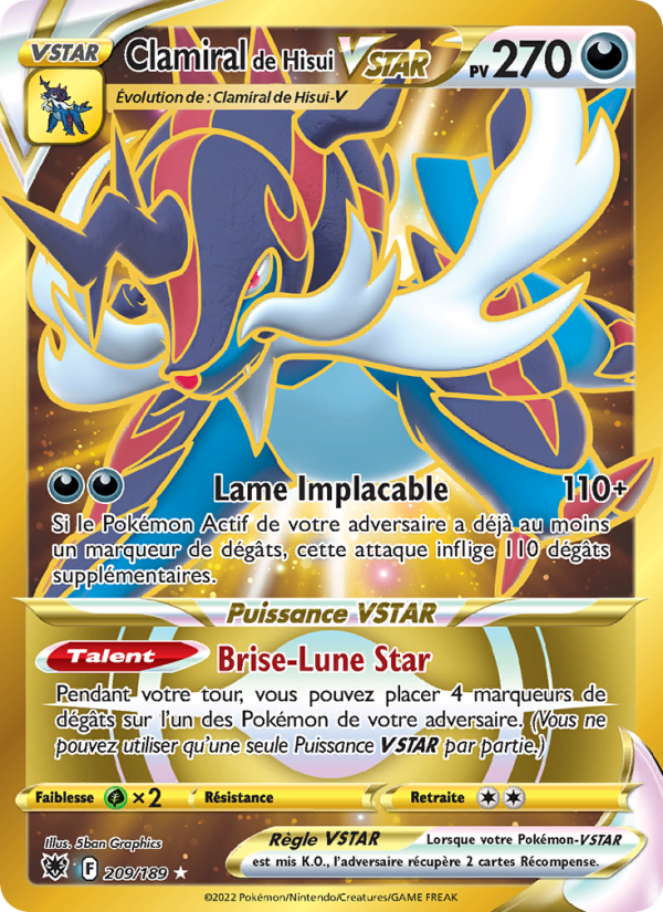Clamiral de Hisui VSTAR (ASR 209)