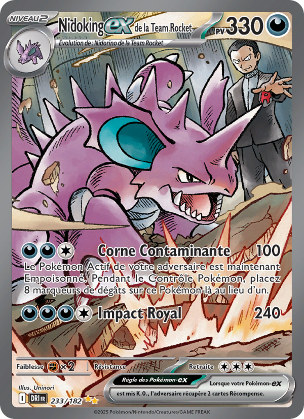 Nidoking de la Team Rocket ex (DRI 233)